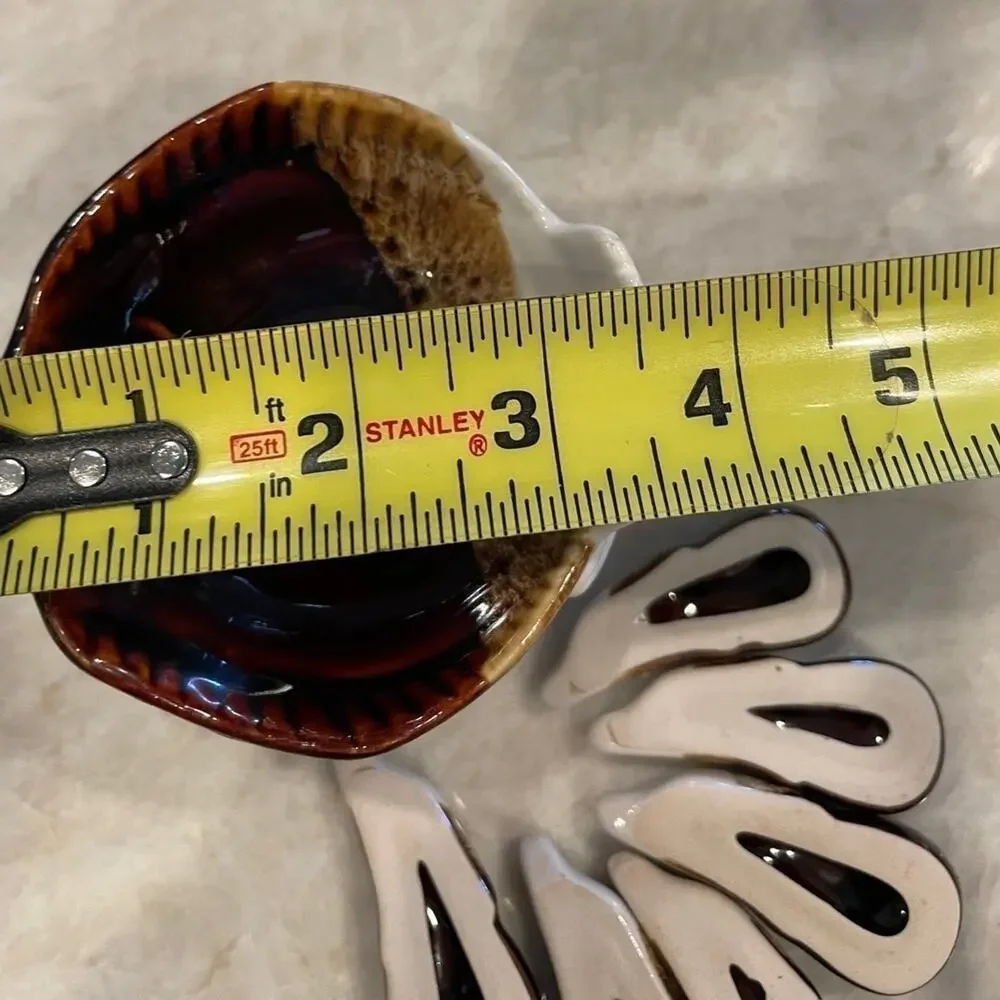 Vintage pottery Japanese fish shaped dishes and chopstick rests